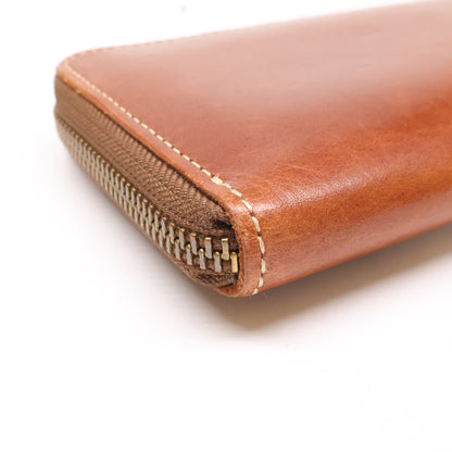 Tsuchiya Kaban L-Zip Long Leather Wallet Brown Size ONE SIZE