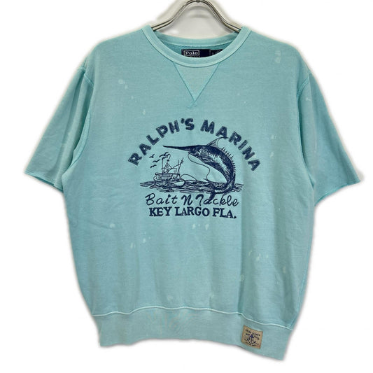 POLObyRalphLauren Paint Distressed Sweatshirt Blue Size S