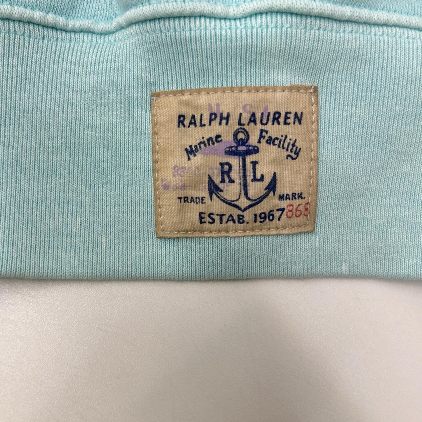 POLObyRalphLauren Paint Distressed Sweatshirt Blue Size S