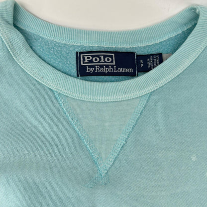 POLObyRalphLauren Paint Distressed Sweatshirt Blue Size S