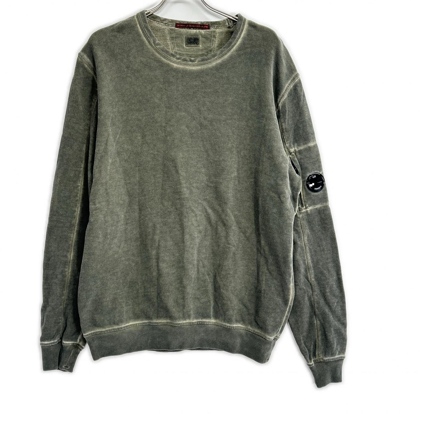 C.P.COMPANY ICE Lens Crewneck Cotton Sweatshirt Gray Size XL