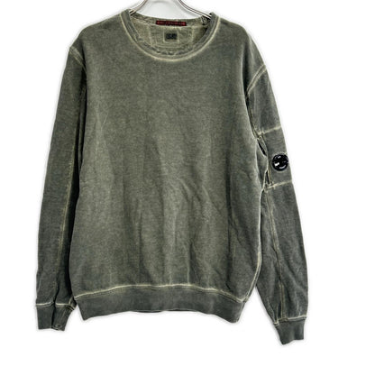 C.P.COMPANY ICE Lens Crewneck Cotton Sweatshirt Gray Size XL