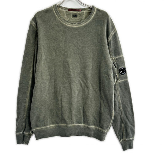 C.P.COMPANY ICE Lens Crewneck Cotton Sweatshirt Gray Size XL