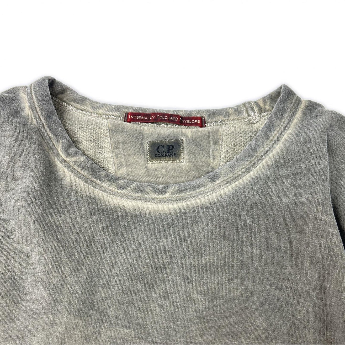 C.P.COMPANY ICE Lens Crewneck Cotton Sweatshirt Gray Size XL