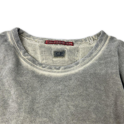 C.P.COMPANY ICE Lens Crewneck Cotton Sweatshirt Gray Size XL