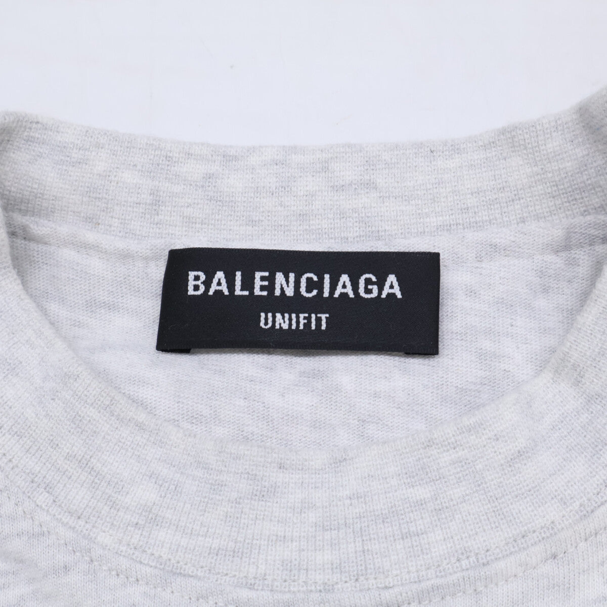 BALENCIAGA Distressed Cotton T-Shirt Gray Size L