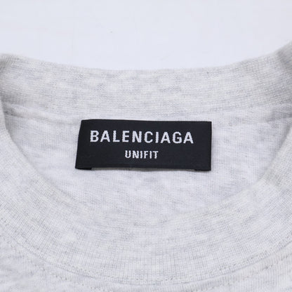 BALENCIAGA Distressed Cotton T-Shirt Gray Size L