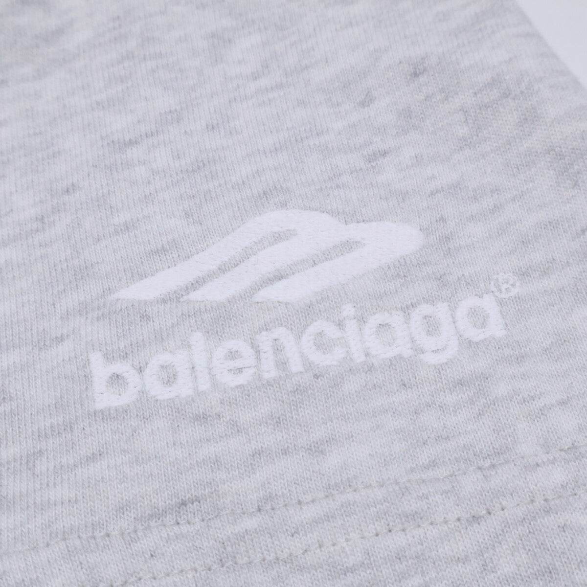 BALENCIAGA Distressed Cotton T-Shirt Gray Size L