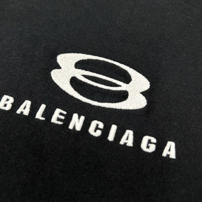 BALENCIAGA 21SS Logo Embroidery UNITY T-Shirt Black Size 3