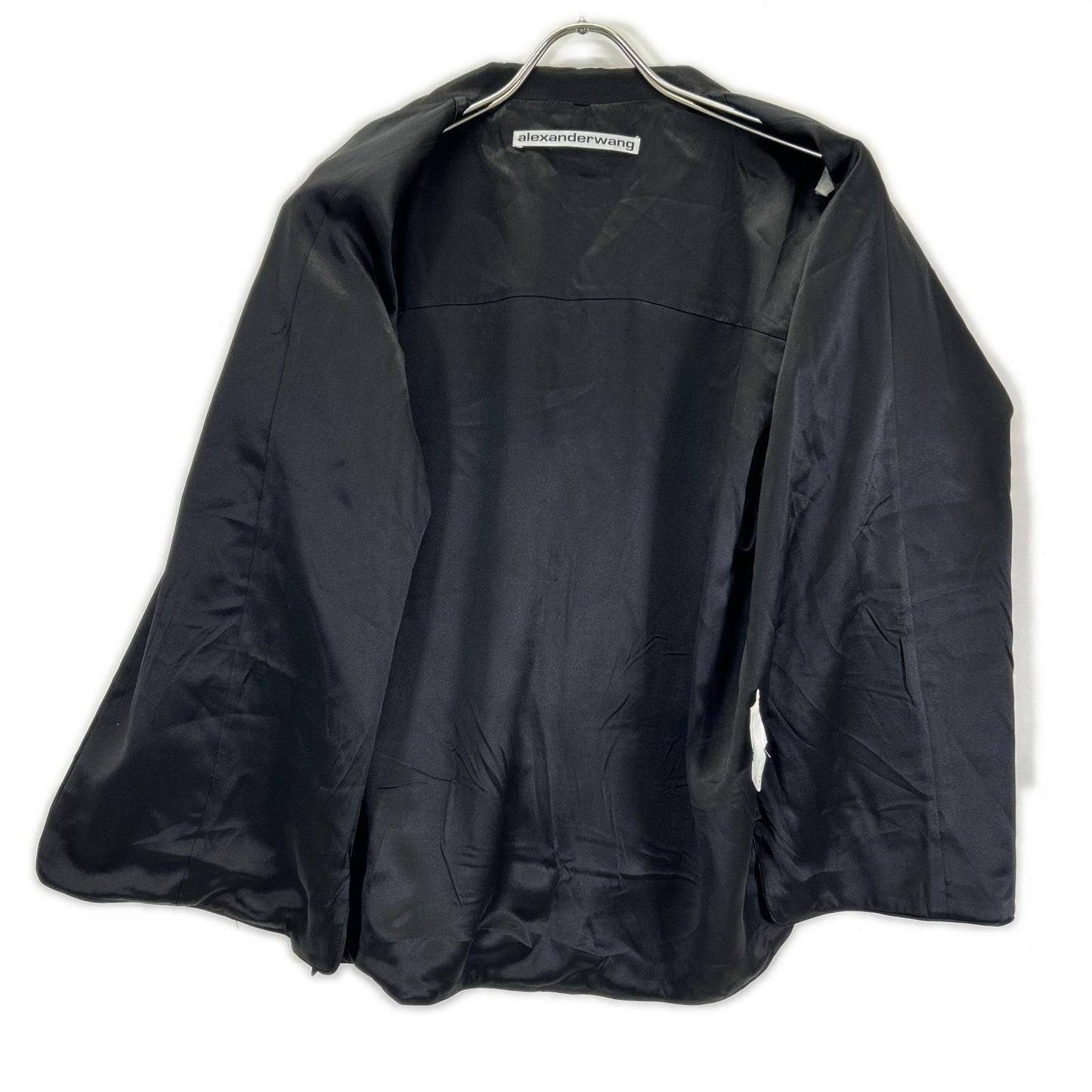 ALEXANDER WANG Silk Charmeuse Embroidered Shirt Size XS