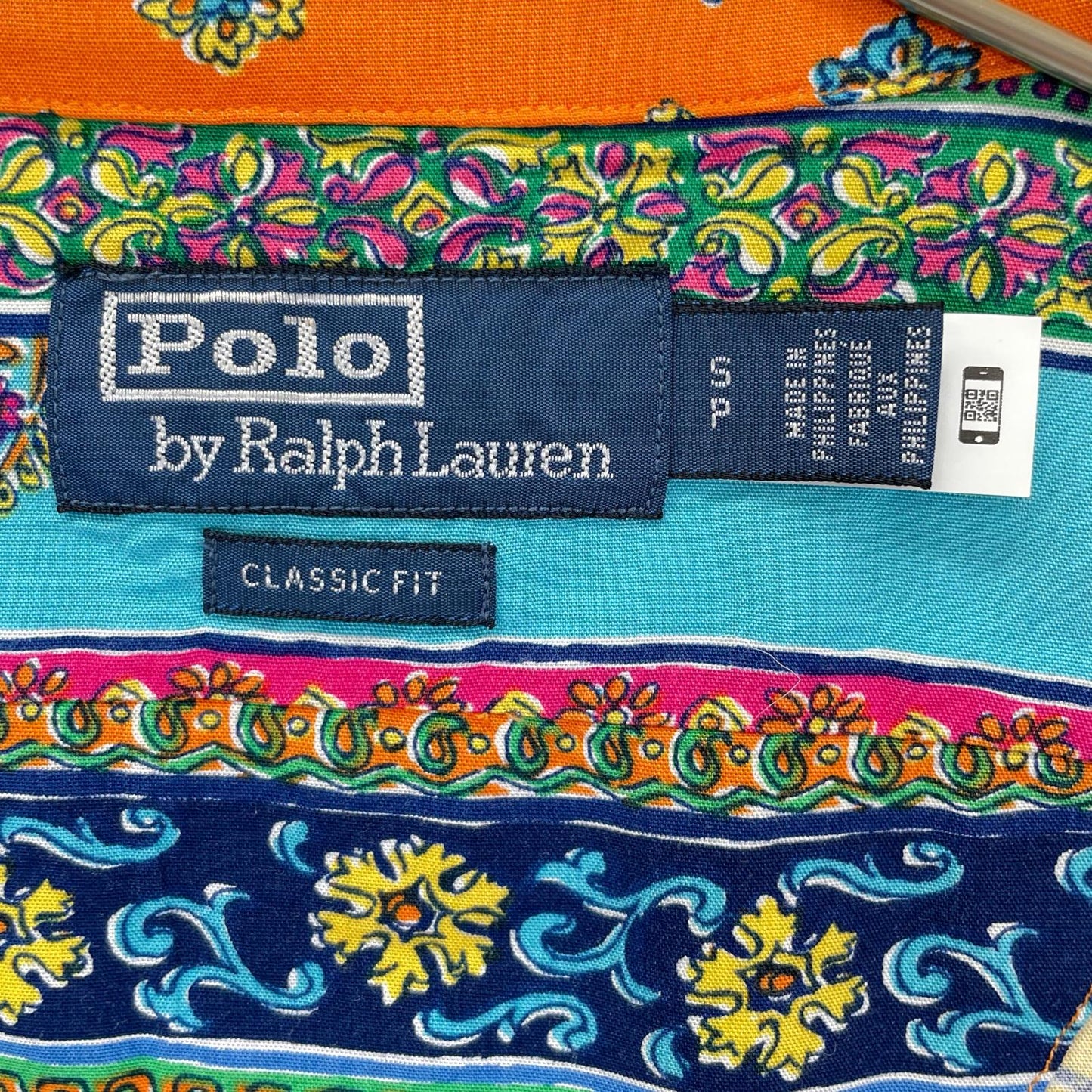 POLObyRalphLauren Patchwork Multicolor SS Band Shirt Polo Size S