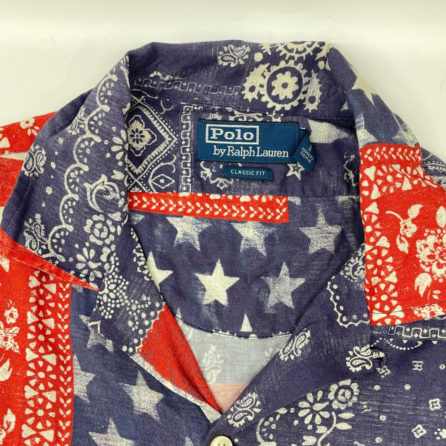 POLObyRalphLauren Stars/Stripes Paisley Polo Shirt Size S