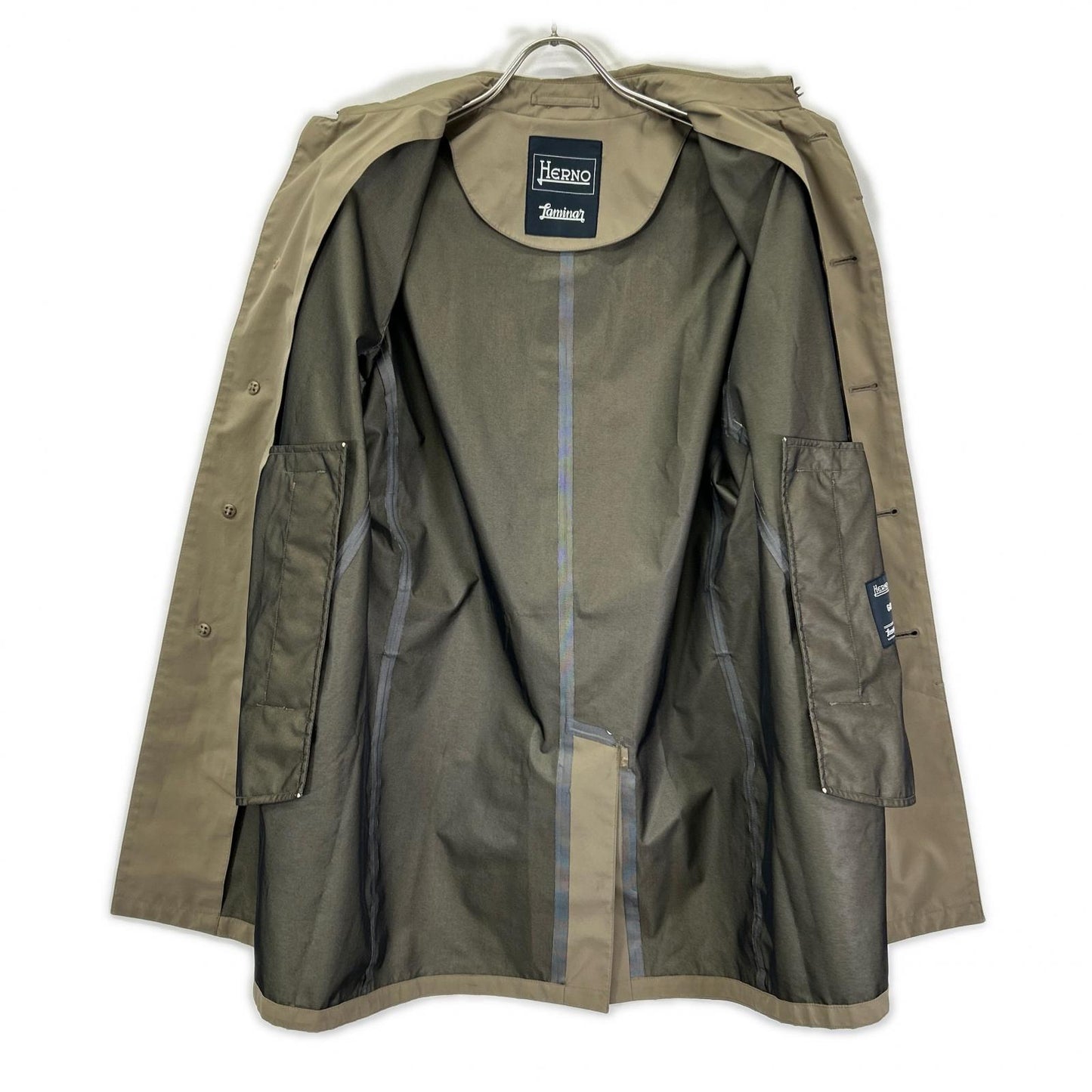 HERNO Beige GORE-TEX Laminar Mac Coat Size 46