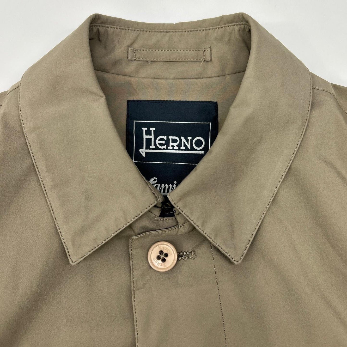 HERNO Beige GORE-TEX Laminar Mac Coat Size 46