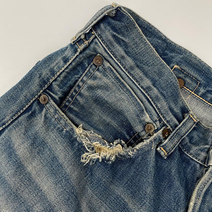 LEVI'S 37501 1937 Reissue Cinch Back Indigo Jeans Size 32