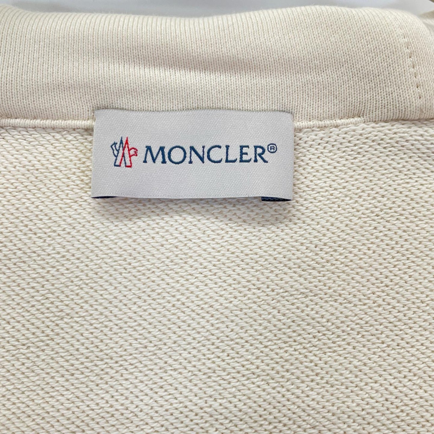 MONCLER 2016 Ivory Triple Patch Zip Hoodie Size S