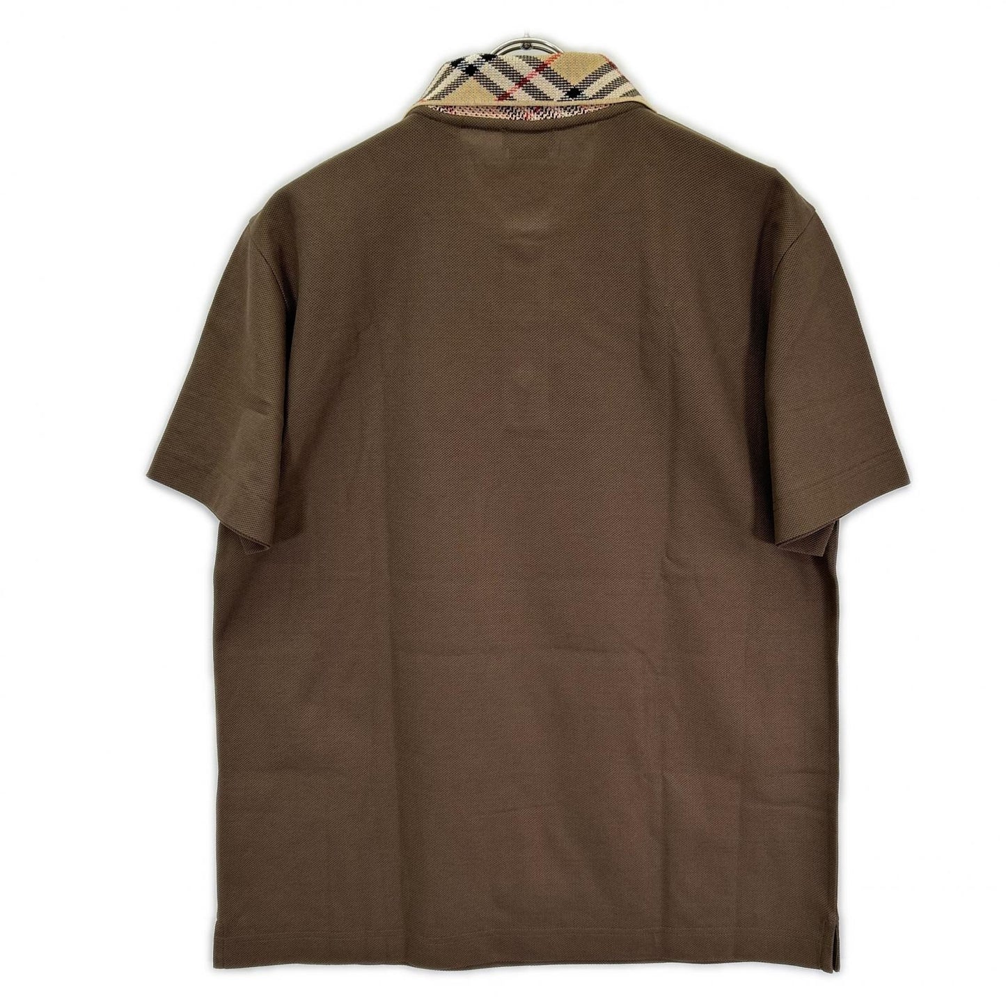 BURBERRY 26SS Brown Check Collar Polo Size L