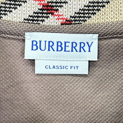 BURBERRY 26SS Brown Check Collar Polo Size L