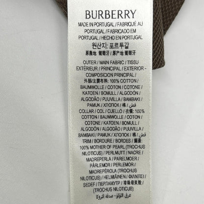 BURBERRY 26SS Brown Check Collar Polo Size L