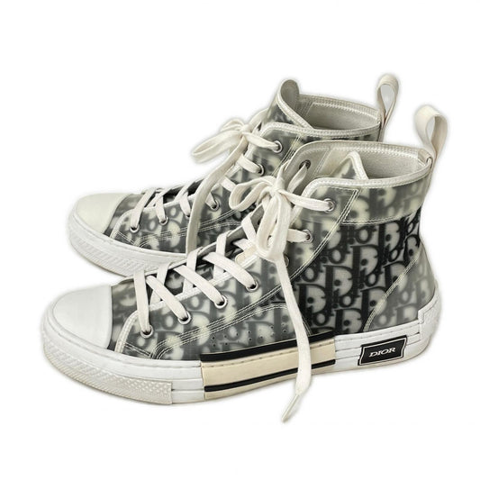 DIOR B23 Oblique High-Top Sneakers White/Black Size EU 43