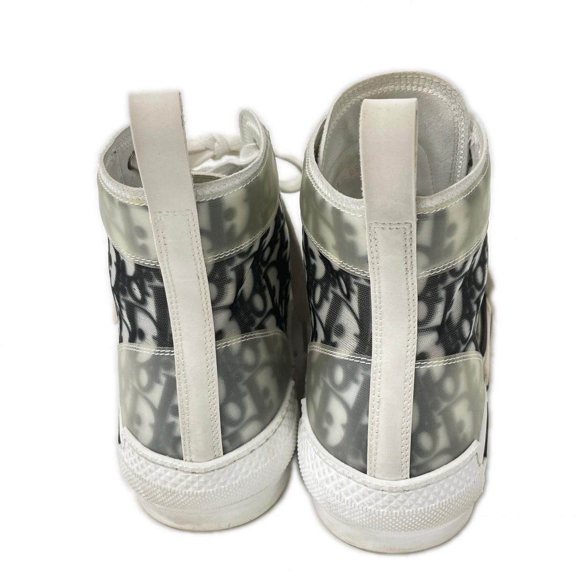 DIOR B23 Oblique High-Top Sneakers White/Black Size EU 43