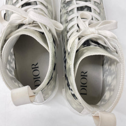 DIOR B23 Oblique High-Top Sneakers White/Black Size EU 43