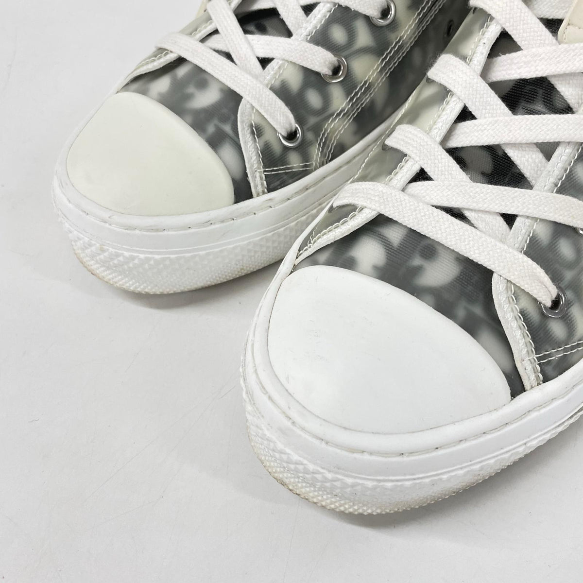 DIOR B23 Oblique High-Top Sneakers White/Black Size EU 43