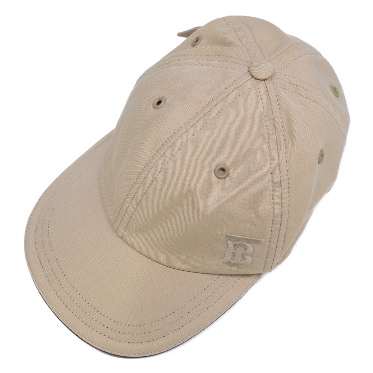 BURBERRY Beige TB Logo Embroidered 6-Panel Cap Size S
