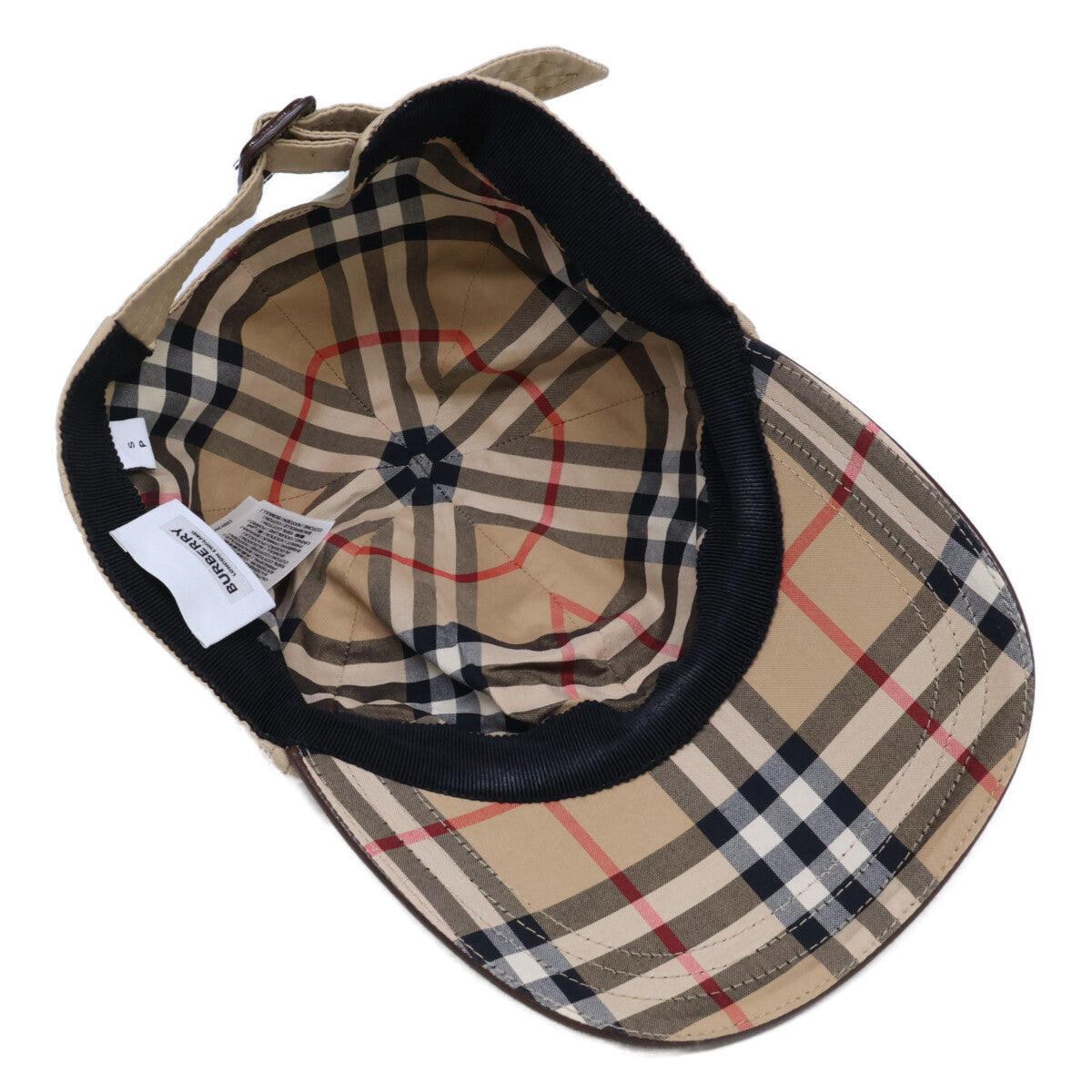 BURBERRY Beige TB Logo Embroidered 6-Panel Cap Size S