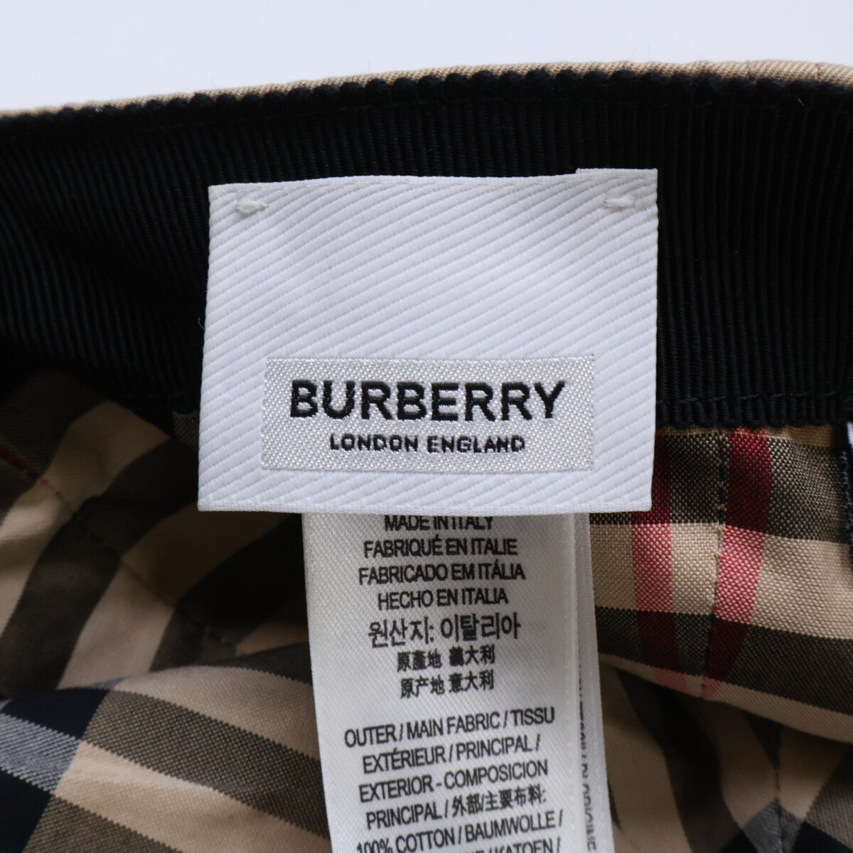 BURBERRY Beige TB Logo Embroidered 6-Panel Cap Size S