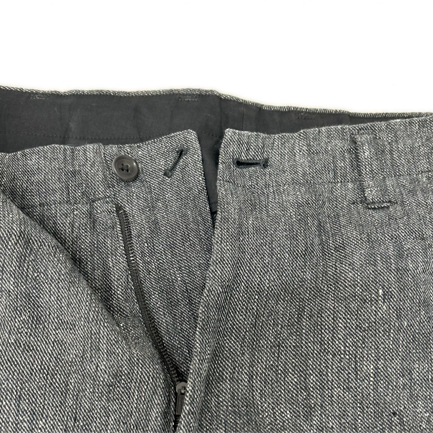Yohji Yamamoto PH 24SS Grey Linen Twill Pants Size 2