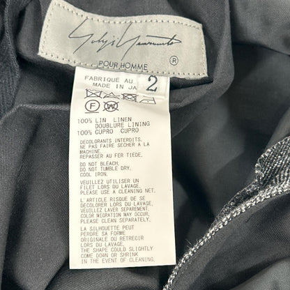 Yohji Yamamoto PH 24SS Grey Linen Twill Pants Size 2