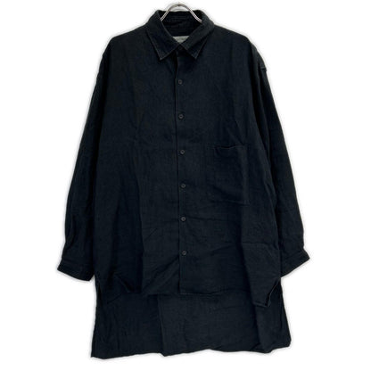 Yohji Yamamoto PH 22SS Black Linen Topper Shirt Size 1