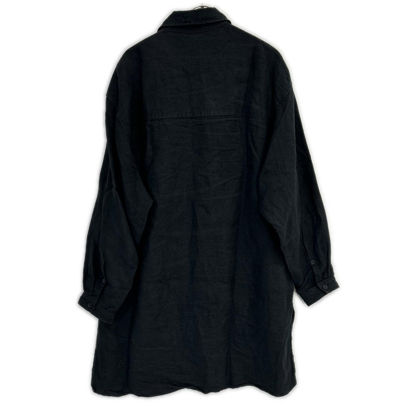 Yohji Yamamoto PH 22SS Black Linen Topper Shirt Size 1