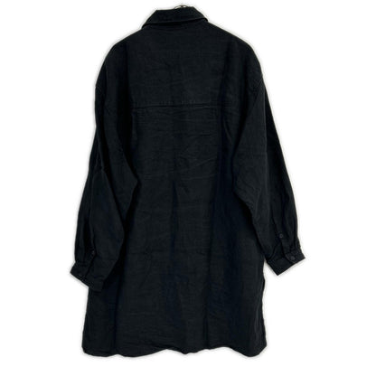 Yohji Yamamoto PH 22SS Black Linen Topper Shirt Size 1
