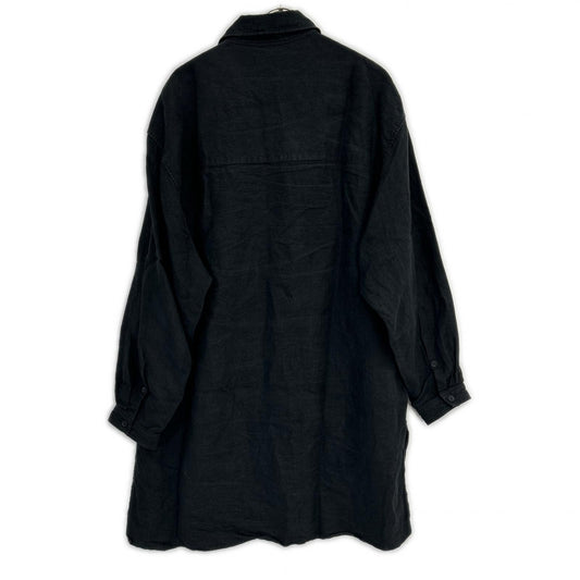 Yohji Yamamoto PH 22SS Black Linen Topper Shirt Size 1