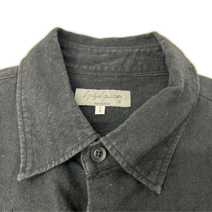 Yohji Yamamoto PH 22SS Black Linen Topper Shirt Size 1