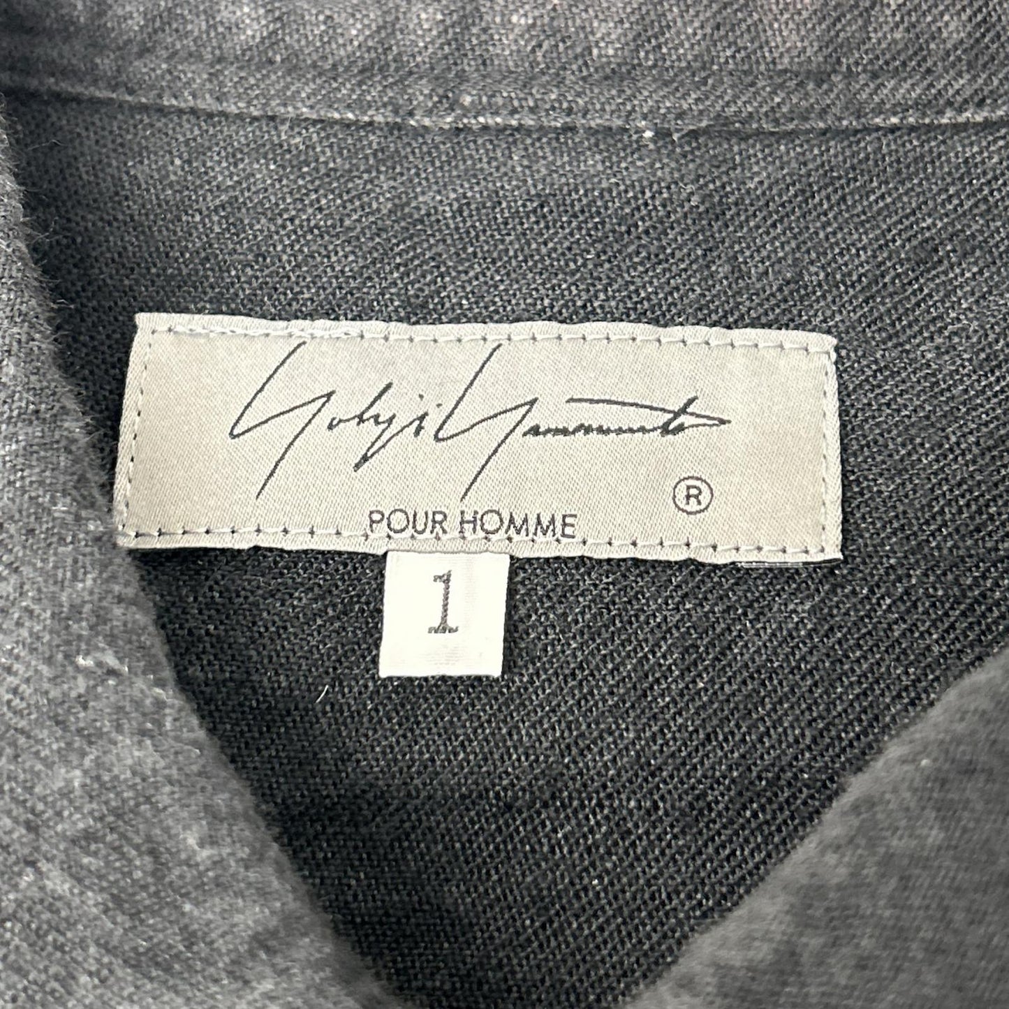 Yohji Yamamoto PH 22SS Black Linen Topper Shirt Size 1