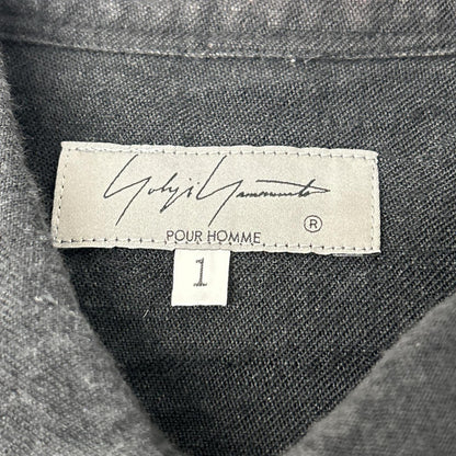 Yohji Yamamoto PH 22SS Black Linen Topper Shirt Size 1