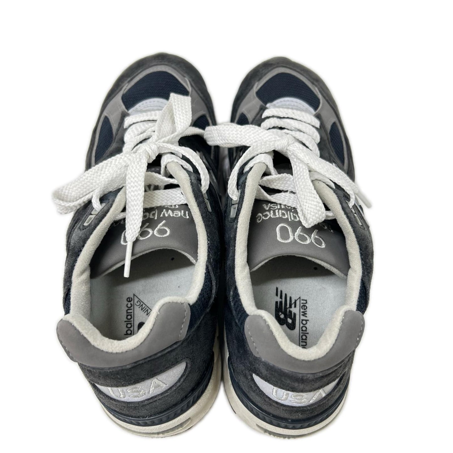 NEW BALANCE Gray M990NB2 USA Made Suede V2 Sneakers Size 25