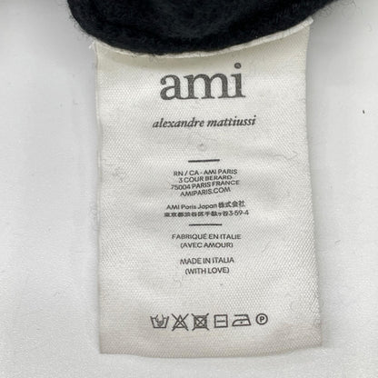 AMI Alexandre Mattiussi Black Wool Knit Hoodie Size L