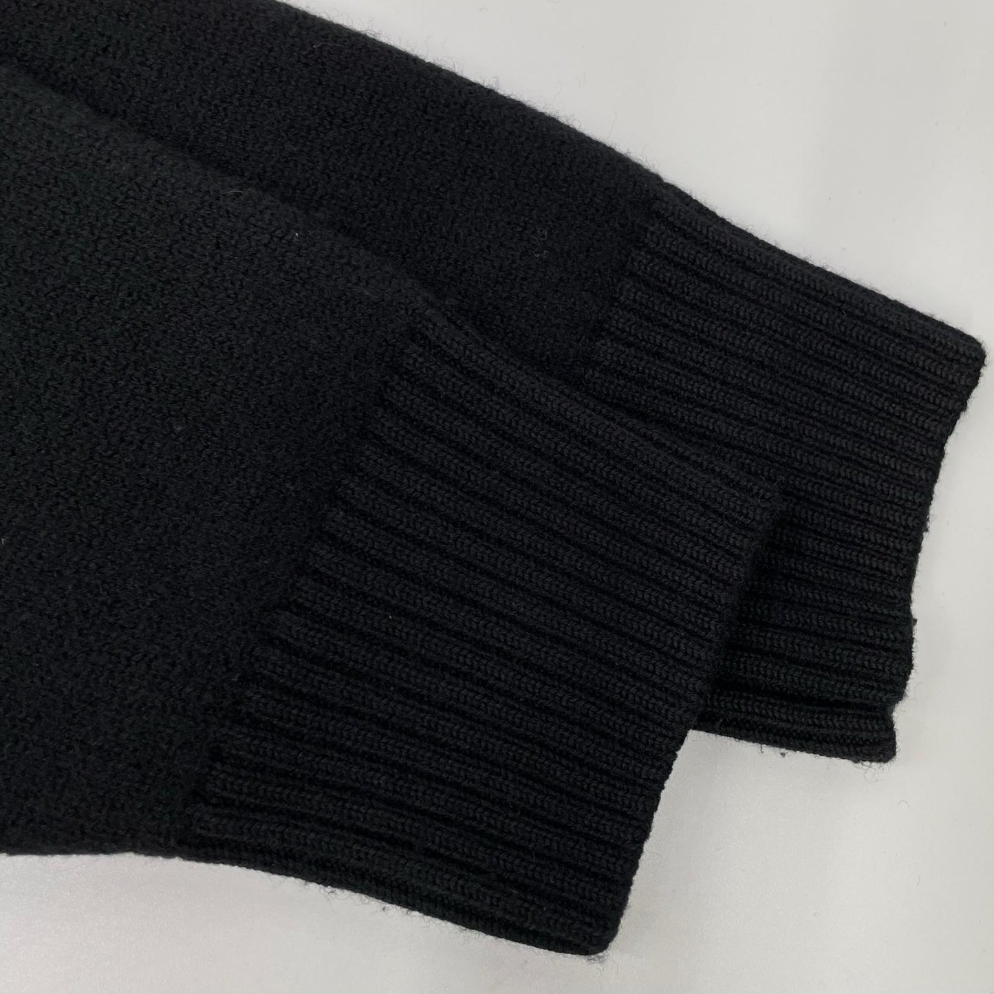 AMI Alexandre Mattiussi Black Wool Knit Hoodie Size L