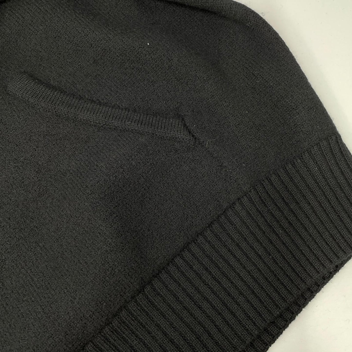AMI Alexandre Mattiussi Black Wool Knit Hoodie Size L