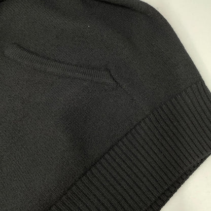 AMI Alexandre Mattiussi Black Wool Knit Hoodie Size L
