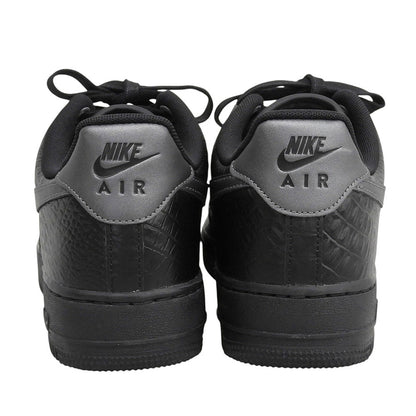 NIKE Air Force 1 Crocodile Leather Sneakers Black Size 8.5
