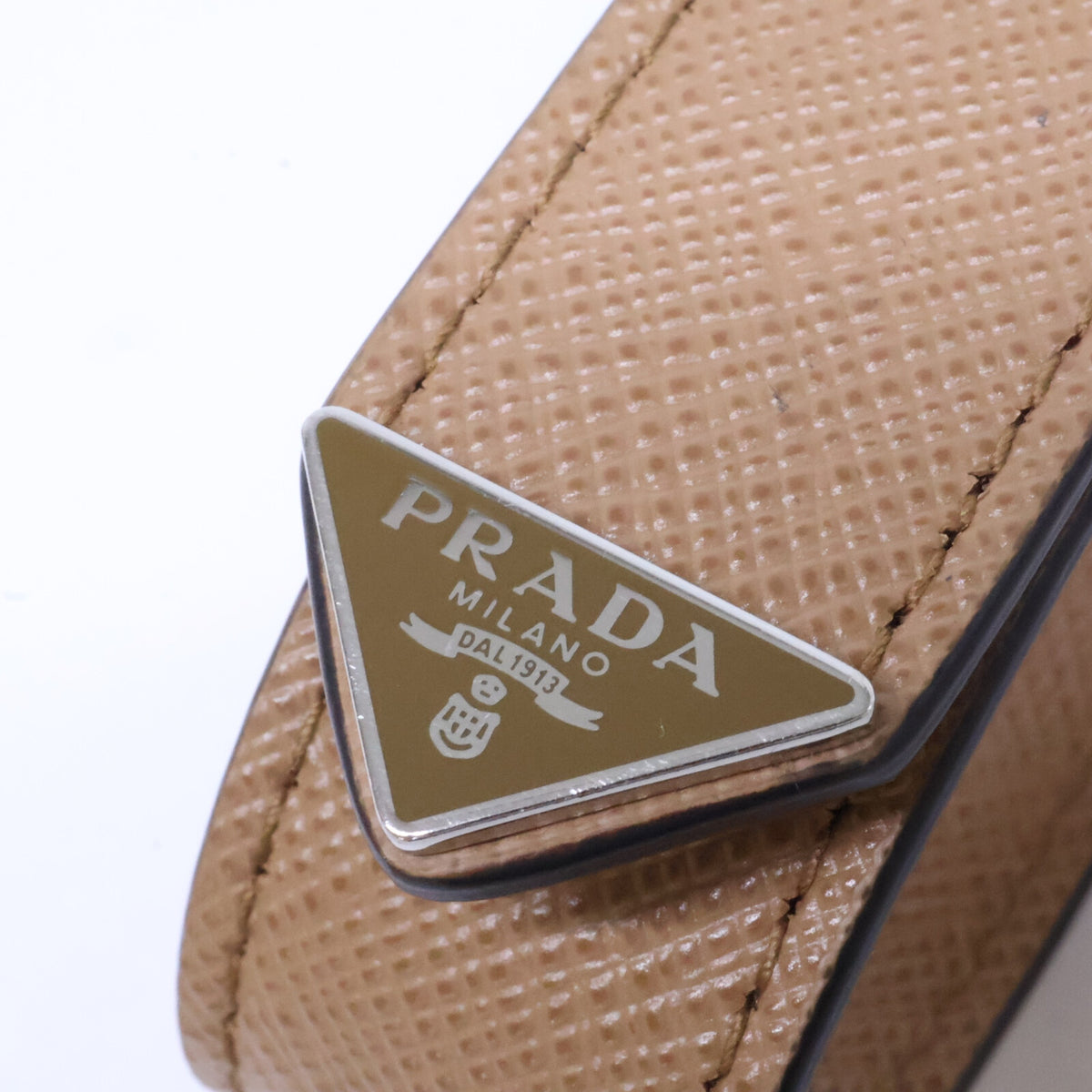 PRADA Caramel Saffiano Keyring Size ONE SIZE