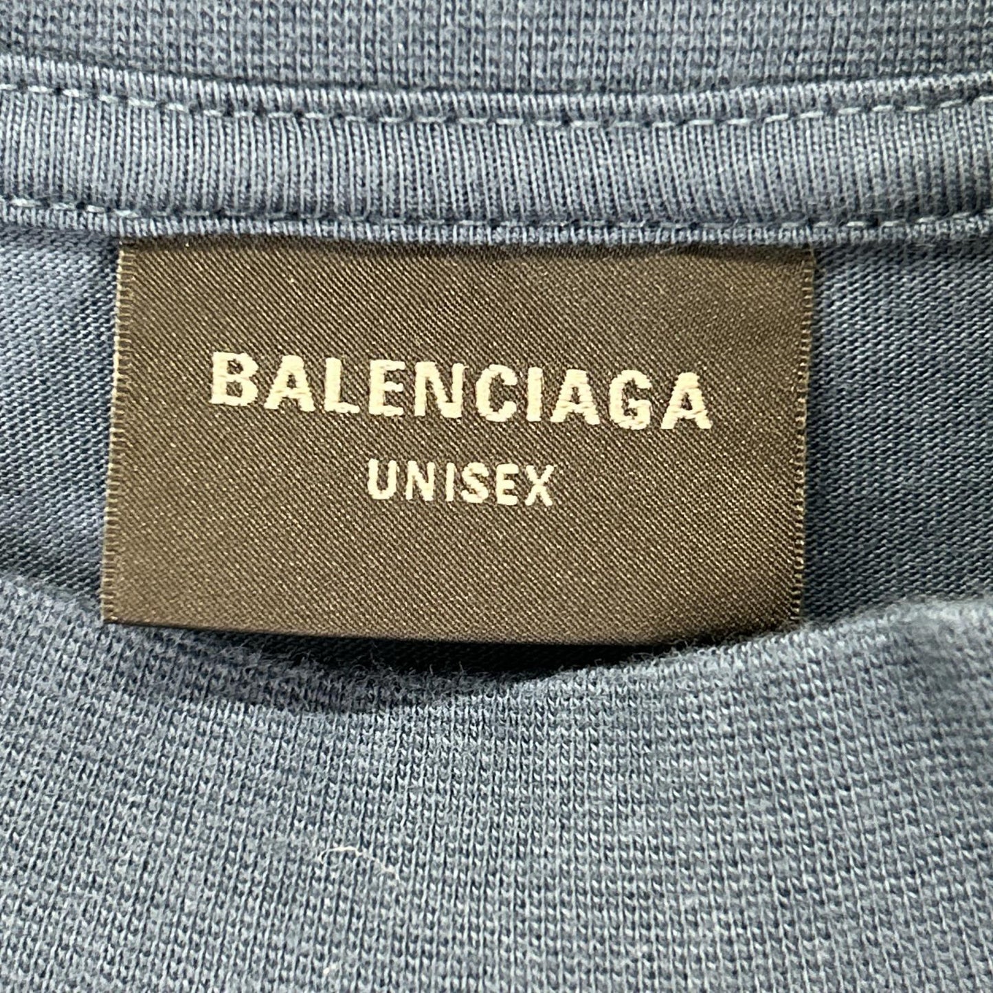 BALENCIAGA Navy BB Logo T-Shirt Size S
