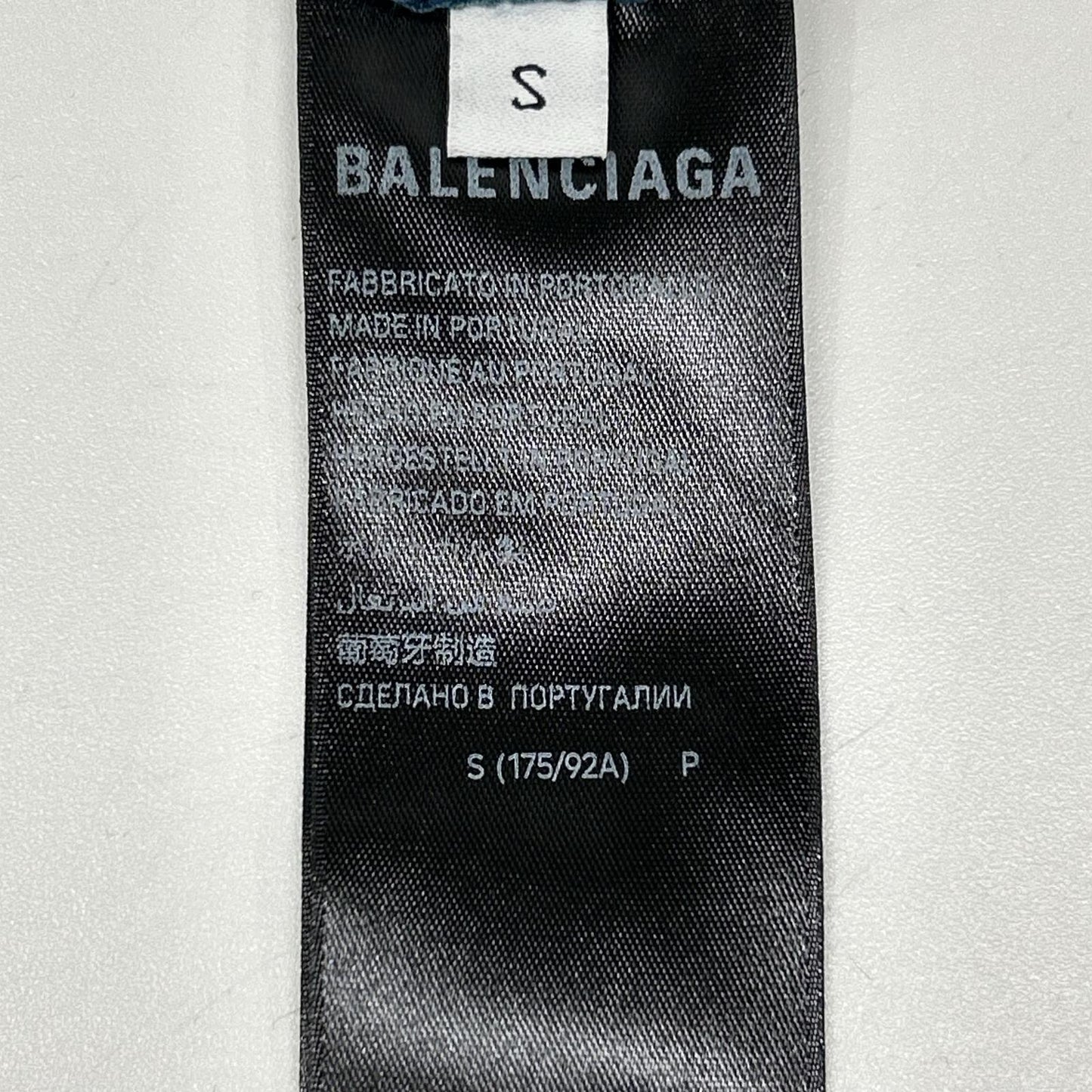 BALENCIAGA Navy BB Logo T-Shirt Size S