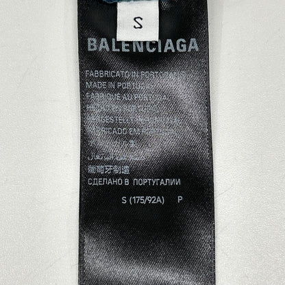 BALENCIAGA Navy BB Logo T-Shirt Size S