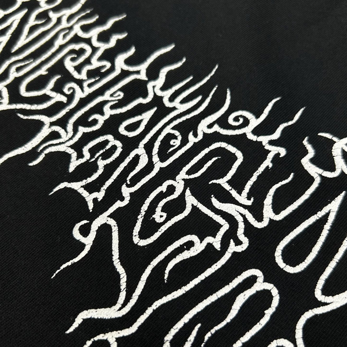 BALENCIAGA Black Dark Wave Cotton T-Shirt Size L
